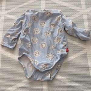 Magnetic Me Light Blue Lion Print Bodysuit 3-6 Months